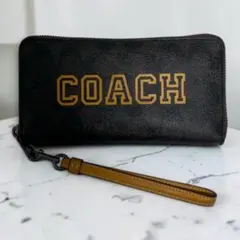 COACH CW715 エンボスロゴ 長財布 ブラック - メルカリ