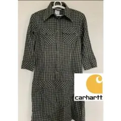 【Carhartt】カーハート・チェック柄ネルシャツ シャツワンピース