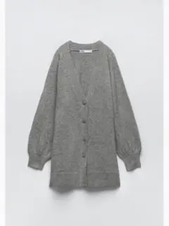 ZARA ザラ★ロングカーディガン　グレー