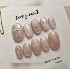 No.266/ネイルチップ　ちゅるん マグネット ピンク