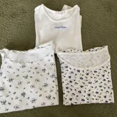 小花柄　ワッフルカットソー3SETのサムネイル