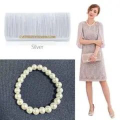 フォーマルドレス　結婚式　二次会　パーティドレス　バッグ　ネックレス