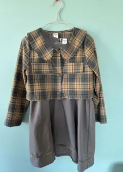 SHEIN チェック柄ドレス 7Y フォーマルワンピース ジャケットワンピース