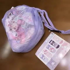 新品　マイメロ　クロミ　レディースソックス　5足　セット　メッシュ巾着付き
