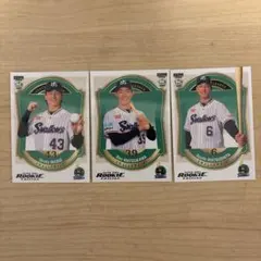 東京ヤクルトスワローズ ルーキー選手カード3枚セット