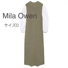 Mila Owen布帛スリーブドッキングデザインワンピース