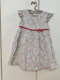 【タルティーヌエショコラ】ワンピース 110 花柄 リボン お出かけ フォーマル