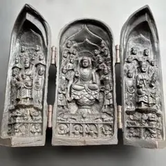 仏像 三尊像 厨子 仏教美術 彫刻 - メルカリ