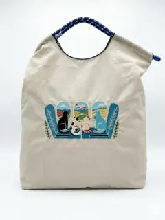 新品　猫の刺繍トートバッグ　D.kelly