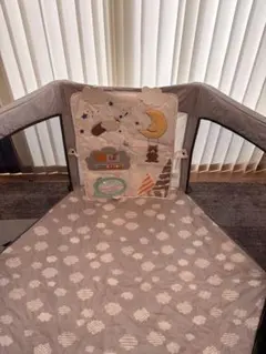 ベビーサークル 雲と星デザイン グレー