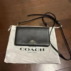 COACH ブラック お財布ショルダーバッグ 保存袋付き
