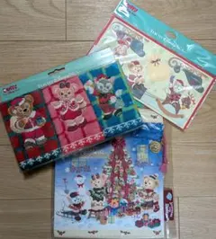 【新品・未開封】【最終値下げ】ダッフィー　ミニタオル　クリスマスグッズセット