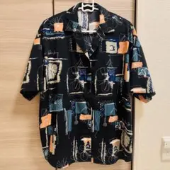 OLIVE des OLIVE 半袖 総柄シャツ プリント ルーズシャツのサムネイル
