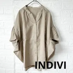 INDIVI インディヴィ ドルマンスリーブ ブラウス ベージュ ゆったりのサムネイル