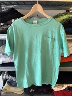 アメリカ製 Champion T1011 ポケットTシャツ ミントグリーン M