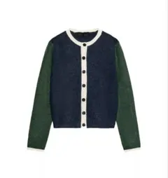 ZARA カラーブロックニットジャケット