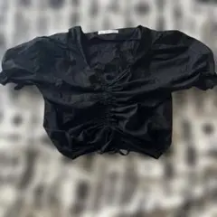 黒いクロップドシャツ Mサイズ