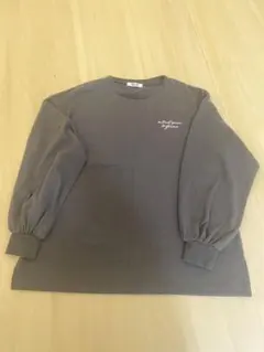 グレー バルーンスリーブ ロンT