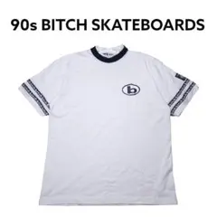 90s BITCH SKATEBOARDS　ロゴ刺繍　Tシャツ　ビッチ袖ロゴのサムネイル