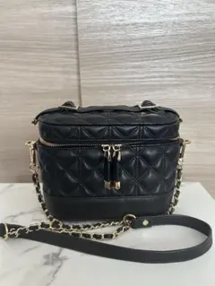 RANDA キルティング2WAYミニバニティバッグ ブラック