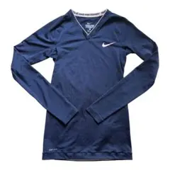 ナイキNike Pro Combat Dri-Fit S ネイビー 長袖Tシャツ