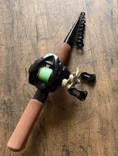 釣り竿セット【ベイトリールセット】◆超コンパクトロッド ◆PEライン付属のサムネイル