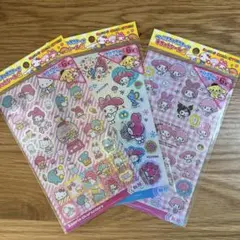 マイメロディーサンリオキャラクター ホログラムシール 3枚セット　キラッとシール