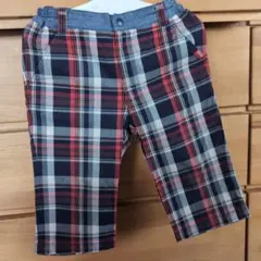 familiar チェック柄パンツ（七分丈）