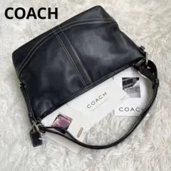 COACH ソーホー ブラックレザー ショルダー 2way 革 レザー 黒