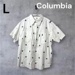 Columbia ホワイト L シャツ 刺繍柄 ポケット付き 大人カジュアル 夏のサムネイル