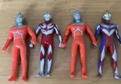 優良 即日対応 ウルトラマン ソフビ フィギュア 4体セット まとめ売り 当時物のサムネイル
