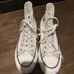コンバース　厚底　ハイカット　ホワイト