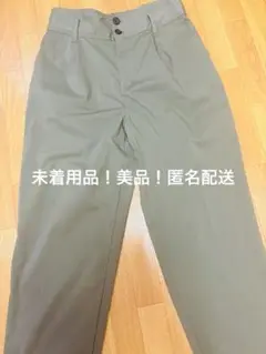 カーキ カジュアルパンツ ウエストリボン付き 未使用品 Lサイズ