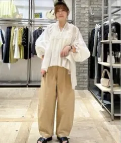 LEPSIM ブラウス シャツ ボリュームレースブラウス ホワイト