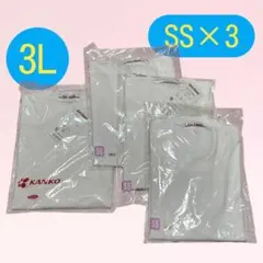 【未使用】 KANKO Tシャツ 白 半袖 4枚セット まとめ売り SS 3L