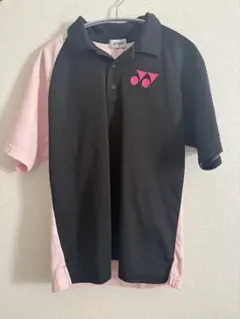 YONEX バドミントンシャツ M 黒/ピンク