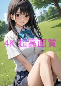 月屋 1点物 高画質 A4 ポスター アニメ イラスト JK 制服 #0044