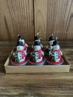 雪だるま　キャンドル　クリスマス　インテリア