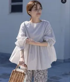 ぱに様専用　アーバンリサーチドアーズ コットンボイル2WAYギャザーブラウス