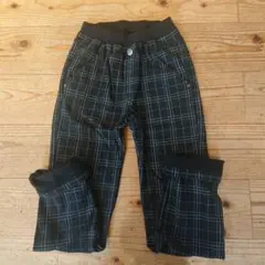 160サイズ チェック柄パンツ ゴムウエスト