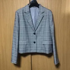 GU 新品　グレー チェック柄 ジャケット