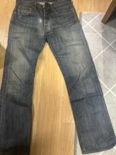 ユーロリーバイス levi's 501 古着 デニム 縦落ち w32 インディゴ