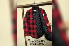 ✨新品✨WEGO　RELATIVEキルティング綿入りジャケット 赤黒チェック　M