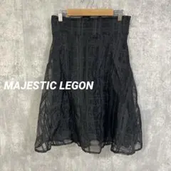 MAJESTIC LEGON バックレースアップ　チェック　フレアスカート　Mのサムネイル