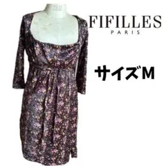 FIFILLES フラワープリント 七分袖チュニックのサムネイル