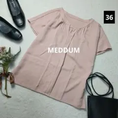 633ꕤ︎︎メデューム フレンチスリーブ 半袖ブラウス【36】ピンク オフィスのサムネイル