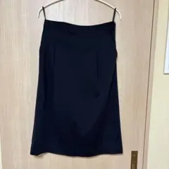 【23区】ネイビー 膝丈スカート