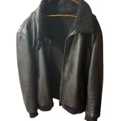 ZARA ボアライナー フェイクレザージャケット ブラック XL
