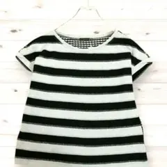 K.T KIYOKO TAKASE サマーニット F 半袖　個性的　白黒　美品のサムネイル