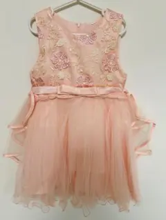 値下げ中⭐︎ピンク刺繍フリルドレス　130センチ